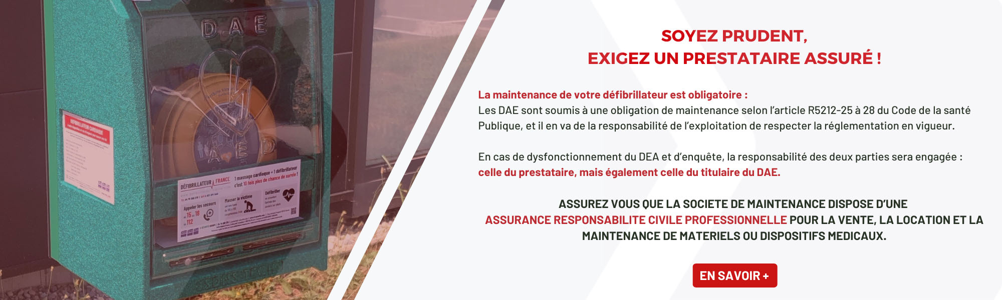 maintenance défibrillateur